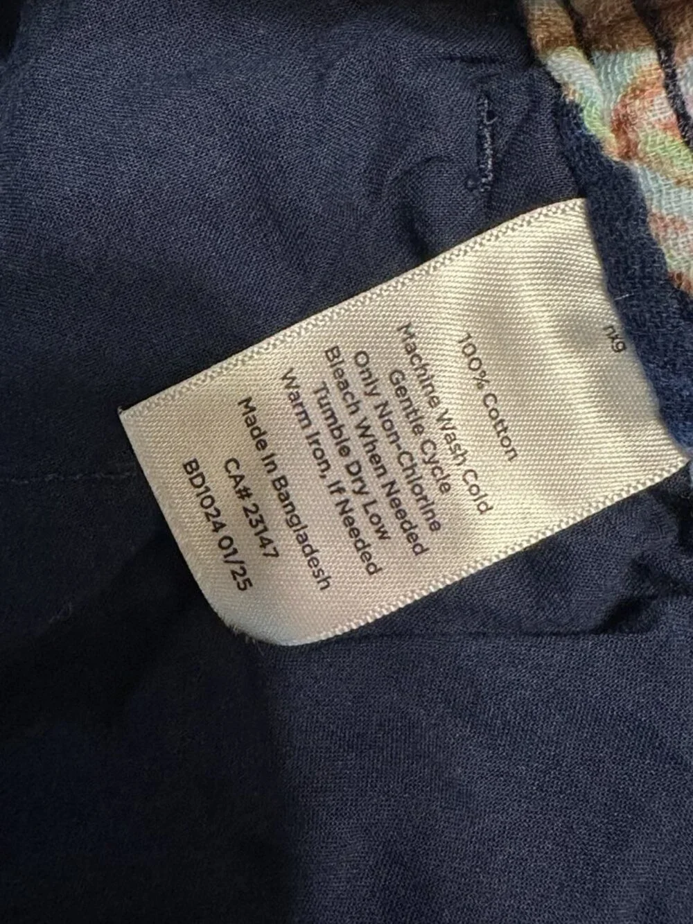 Talbots Medium Shorts Navy Seashell Beach Gauze Cotton Fish Cruise Vacation